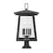 Z-Lite Rainer 5 Light Outdoor Pier Mounted Fixture, 15.5in. W x 29.5in. H, Black 5015PHXLR-533PM-BK - alternate 5